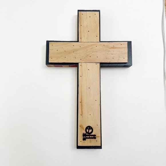Watchmen Woodwork American Flag Cross  Handcrafted in USA - Picture 3 of 6